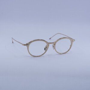 Thom Browne TB-110-C-GLD-48 Eyeglasses Gold 48mm Round Frame